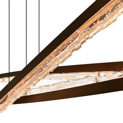 CWI Lighting Saber Integrated LED in Brass Chandelier Model: 1710P70-3-624