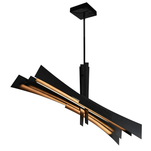 CWI Lighting Solar Powered Solara Integrated LED in Black Chandelier Model: 1717P50-101