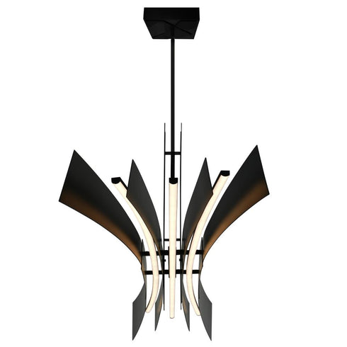 CWI Lighting Solar Powered Solara Integrated LED in Black Chandelier Model: 1717P72-101