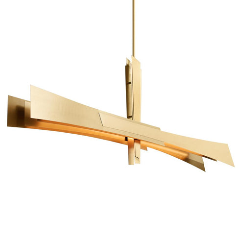 CWI Lighting Solar Powered Solara Integrated LED in Brass Chandelier Model: 1717P50-624