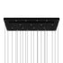 CWI Lighting Stagger Integrated LED Black Chandelier Model: 1588P48-10-101