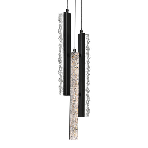 CWI Lighting Stagger Integrated LED Black Mini Pendant Model: 1588P6-3-101