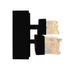 CWI Lighting Stagger Integrated LED Black Vanity Light Model: 1588W24-2-101