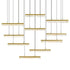 CWI Lighting Stagger Integrated LED Brass Chandelier Model: 1588P48-10-624