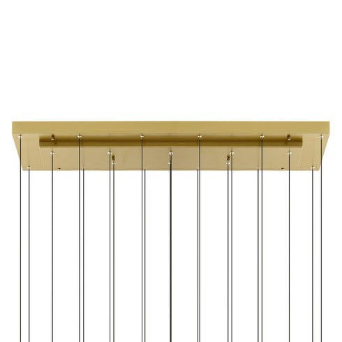 CWI Lighting Stagger Integrated LED Brass Chandelier Model: 1588P48-10-624