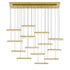 CWI Lighting Stagger Integrated LED Brass Chandelier Model: 1588P60-14-624