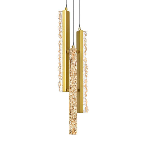 CWI Lighting Stagger Integrated LED Brass Mini Pendant Model: 1588P6-3-624