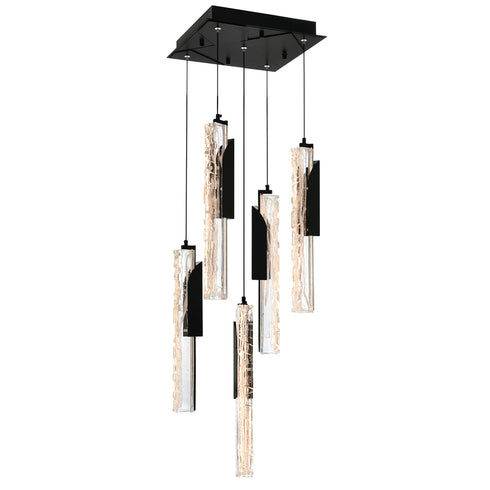 CWI Lighting Valira Integrated LED in Black Mini Pendant Model: 1586P12-5-101
