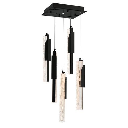 CWI Lighting Valira Integrated LED in Black Mini Pendant Model: 1586P12-5-101