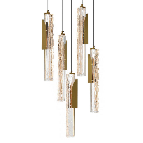 CWI Lighting Valira Integrated LED in Brass Mini Pendant Model: 1586P12-5-624