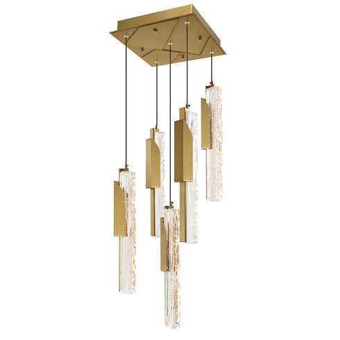 CWI Lighting Valira Integrated LED in Brass Mini Pendant Model: 1586P12-5-624