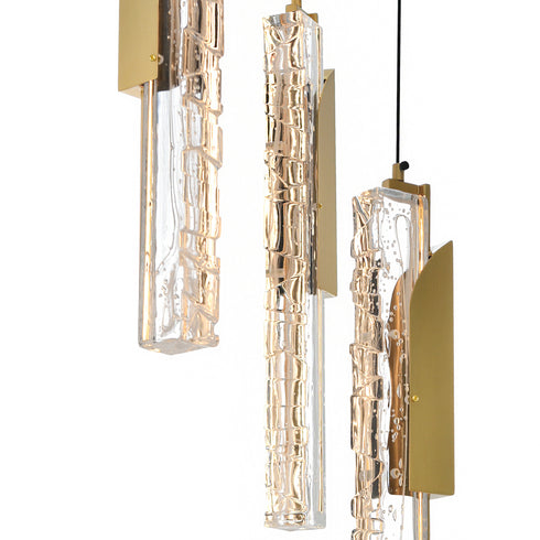 CWI Lighting Valira Integrated LED in Brass Mini Pendant Model: 1586P8-3-624