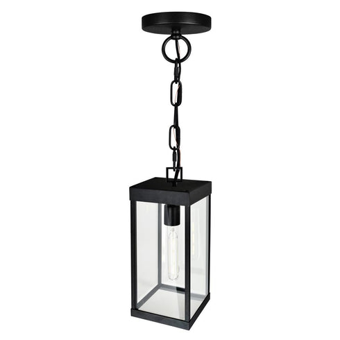 CWI Lighting Windsor 1 Light Black Outdoor Ceiling Light Model: 1695P7-1-101