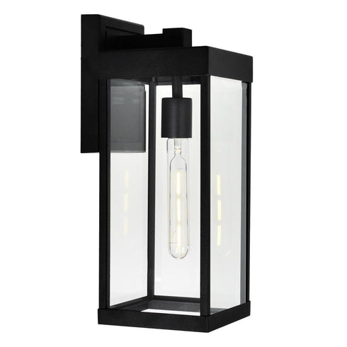 CWI Lighting Windsor 1 Light Black Outdoor Wall Light Model: 1695W6-1-101