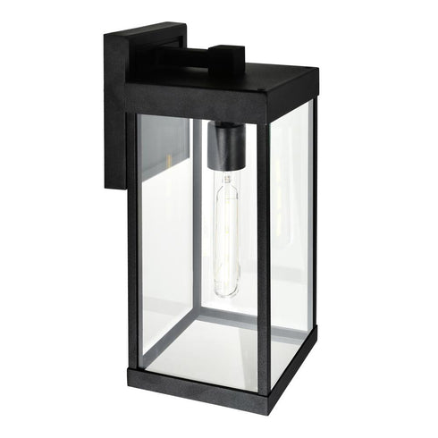CWI Lighting Windsor 1 Light Black Outdoor Wall Light Model: 1695W6-1-101