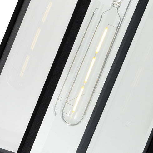 CWI Lighting Windsor 1 Light Black Outdoor Wall Light Model: 1695W6-1-101
