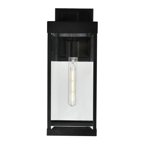 CWI Lighting Windsor 1 Light Black Outdoor Wall Light Model: 1695W7-1-101