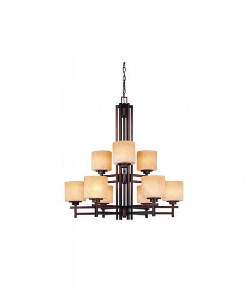 Dolan Designs 9 Light Roxbury 9 Light 2 Tier Chandelier in English Bronze Model: 2812-133
