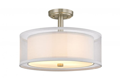 Dolan Designs Double Organza 4 Light Semi Flush in Satin Nickel Model: 1275-09
