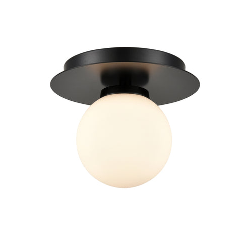DVI Lighting 1 Light ATWOOD 7 Inch FLUSH MOUNT in Brass Finish Model: DVP45032BR-OP