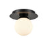 DVI Lighting 1 Light ATWOOD 7 Inch FLUSH MOUNT in Brass Finish Model: DVP45032BR-OP