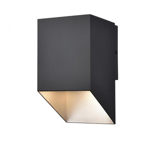 DVI Lighting 1 Light BRECON OD WALL SCONCE in Stainless Steel and Black Finish Model: DVP43060SS+BK