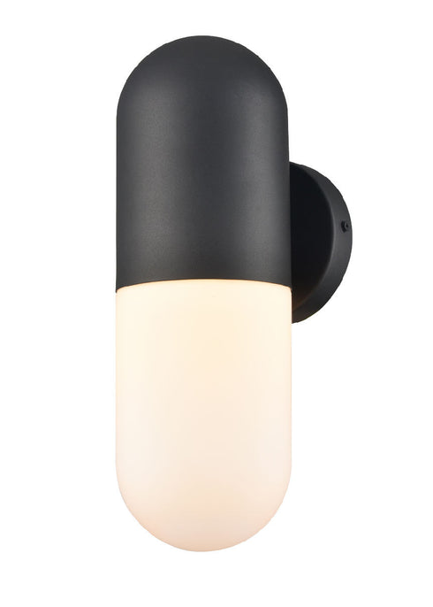 DVI Lighting 1 Light CAPSULE OD MED SCONCE in Black Finish Model: DVP13772BK-OP
