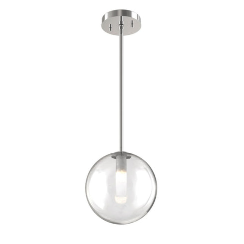 DVI Lighting 1 Light Courcelette Pendant in Chrome Finish Model: DVP27010CH-CL