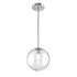 DVI Lighting 1 Light Courcelette Pendant in Chrome Finish Model: DVP27010CH-CL