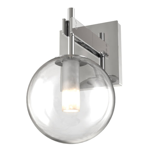 DVI Lighting 1 Light Courcelette Sconce in Chrome Finish Model: DVP27001CH-CL