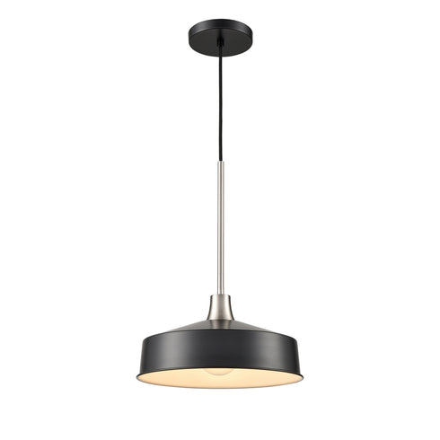 DVI Lighting 1 Light Daisy 11.75 Inch Pendant in Graphite And Brass Finish Model: DVP46410GR+BR