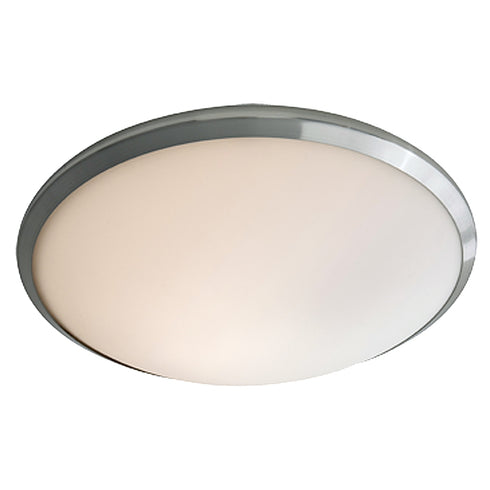 DVI Lighting 1 Light Essex Flush Mount in Buffed Nickle Finish Model: DVP9030BN-OP