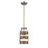 DVI Lighting 1 Light FORT GARRY MINI PENDANT in Buffed Nickel and Barnwood on Metal Finish Model: DVP41821BN+BAW