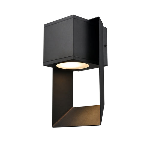DVI Lighting 1 Light Gaspe Outdoor 12 Inch Sconce in Black Finish Model: DVP45671BK