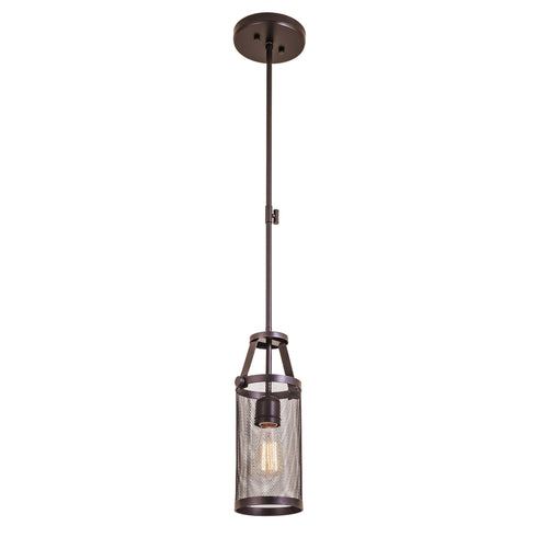 DVI Lighting 1 Light GASTOWN MINI PENDANT in Graphite Net Finish Model: DVP15721GR-N