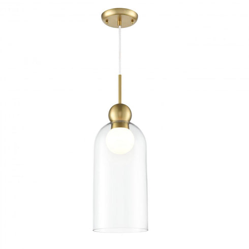 DVI Lighting 1 Light HARIETTE 17 Inch CLEAR PENDANT BRASS Model: DVP37621BR-CL