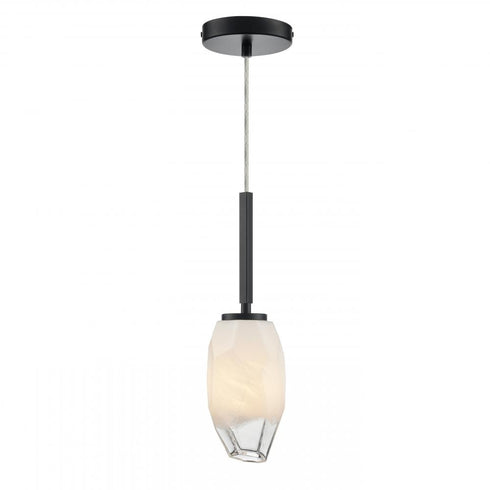 DVI Lighting 1 Light JAVELIN MINI PENDANT in Ebony Finish Model: DVP33221EB-ICE
