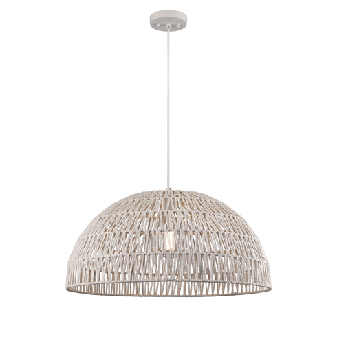 DVI Lighting 1 Light Lac Du Bonnet 25.75 Inch Pendant in Black and Black Yarn Finish Model: DVP44218BK-BY
