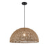 DVI Lighting 1 Light Lac Du Bonnet 25.75 Inch Pendant in Black and Black Yarn Finish Model: DVP44218BK-BY