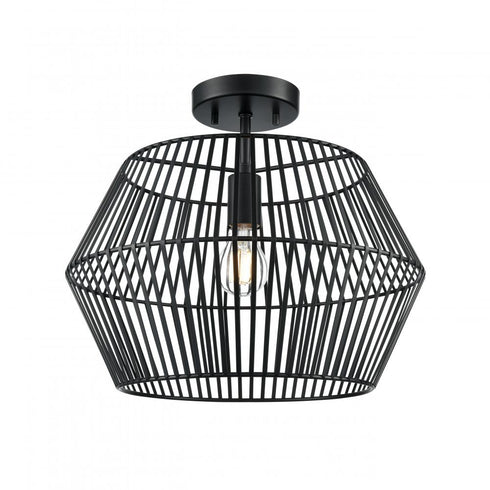 DVI Lighting 1 Light LADYSMITH 16 Inch FLUSHMOUNT in Ebony Finish Model: DVP44512EB