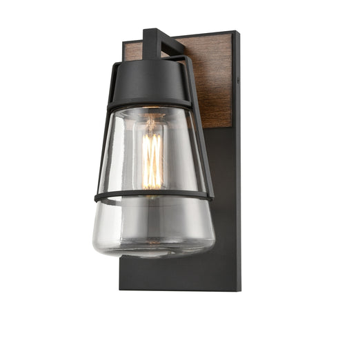 DVI Lighting 1 Light LAKE OF THE WOODS OD SCONCE in Black Finish Model: DVP44472BK-CL