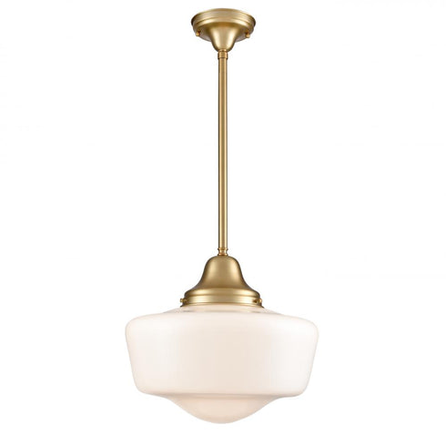 DVI Lighting 1 Light LARGE SCHOOLHOUSE PENDANT in Venetian Brass Finish Model: DVP7551VBR
