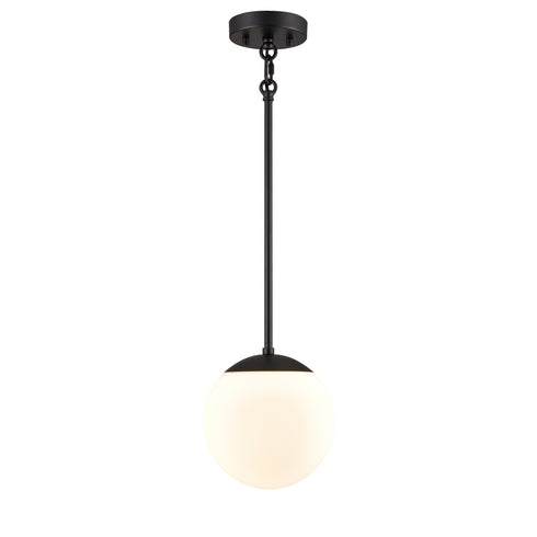 DVI Lighting 1 Light Mackenzie Delta Pendant in Ebony Finish Model: DVP43121EB-OP