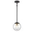 DVI Lighting 1 Light Mackenzie Delta Pendant in Ebony Finish Model: DVP43121EB-OP