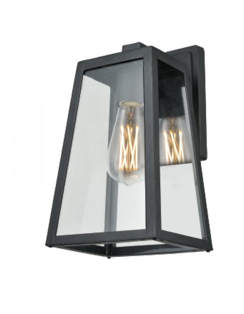 DVI Lighting 1 Light MORAINE LARGE OUTDOOR SCONCE in Black Finish Model: DVP30772BK-CL