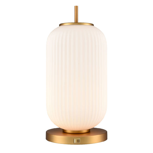 DVI Lighting 1 Light MOUNT PEARL 17.5 Inch TABLE LAMP in Brass Finish Model: DVP40019BR-RIO
