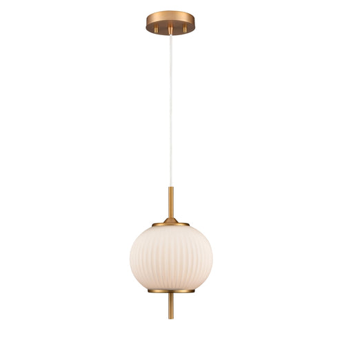 DVI Lighting 1 Light MOUNT PEARL MINI PENDANT in Brass Finish Model: DVP40021BR-RIO