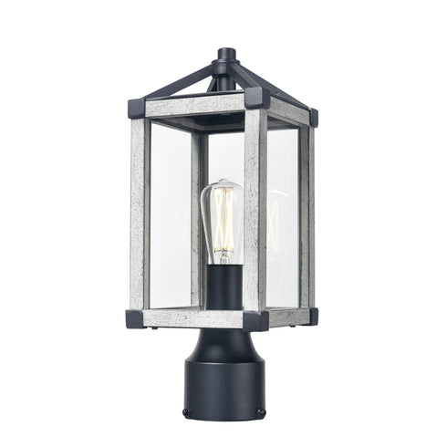 DVI Lighting 1 Light NIPIGON OD LAMP POST in Black Finish Model: DVP41277BK-CL