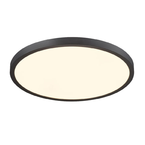 DVI Lighting 1 Light POLARIS 12 Inch LED FLUSHMOUNT in Matte Black Finish Model: DVP39738MB-3K