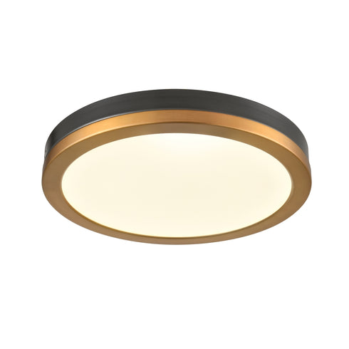 DVI Lighting 1 Light TEMAGAMI 12 Inch LED FLUSHMOUNT in Brass and Graphite Finish Model: DVP39342BR+GR